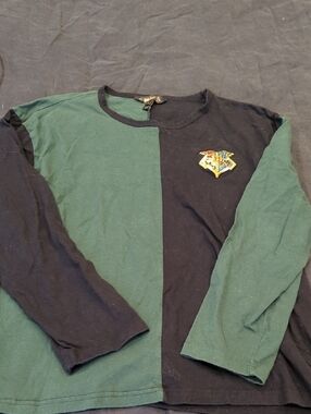 Slytherin Split-Panel Long Sleeve Tee